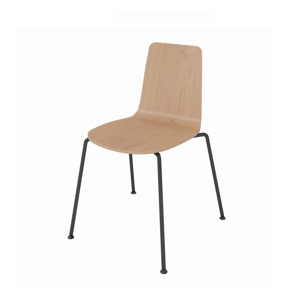 Mycket ミケット／4本脚／ブラック塗装脚／合板シート／座パッドなし／背座ティンバーミディアム