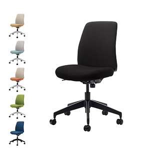 Opti オプティ／ロータイプ／ローバック／肘なし／ブラック樹脂脚／本体ブラック／背座同色／ブラック［ラクラク納品］