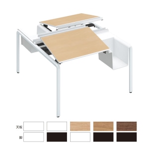 UPTIS アプティス／両面タイプ／バスケットタイプ／W1200／基本タイプ／天板ナチュラルオーク／脚ホワイト