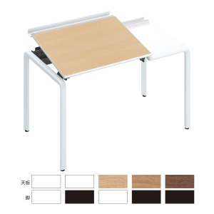 UPTIS アプティス／片面タイプ／トレータイプ／W1200／基本タイプ／天板ナチュラルオーク／脚ホワイト