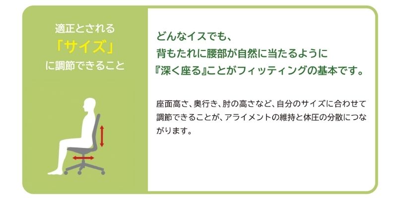 2-2．イスのサイズが体に合っておらず、正しい姿勢で座れていないから