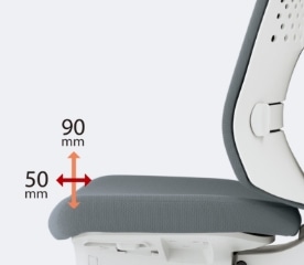 座・奥行き高さ調節