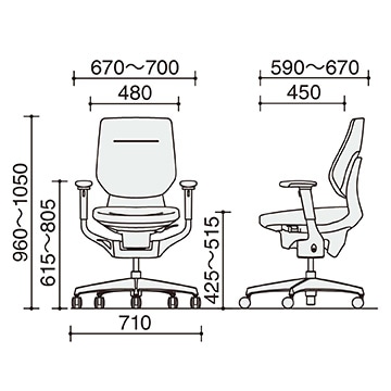 バーチカル/可動肘