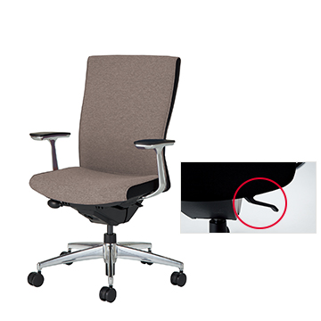 ハイバックタイプランバーサポート付き ※背もたれ右下にレバー有